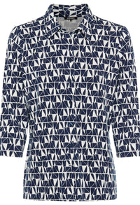Geometric Print Blouse