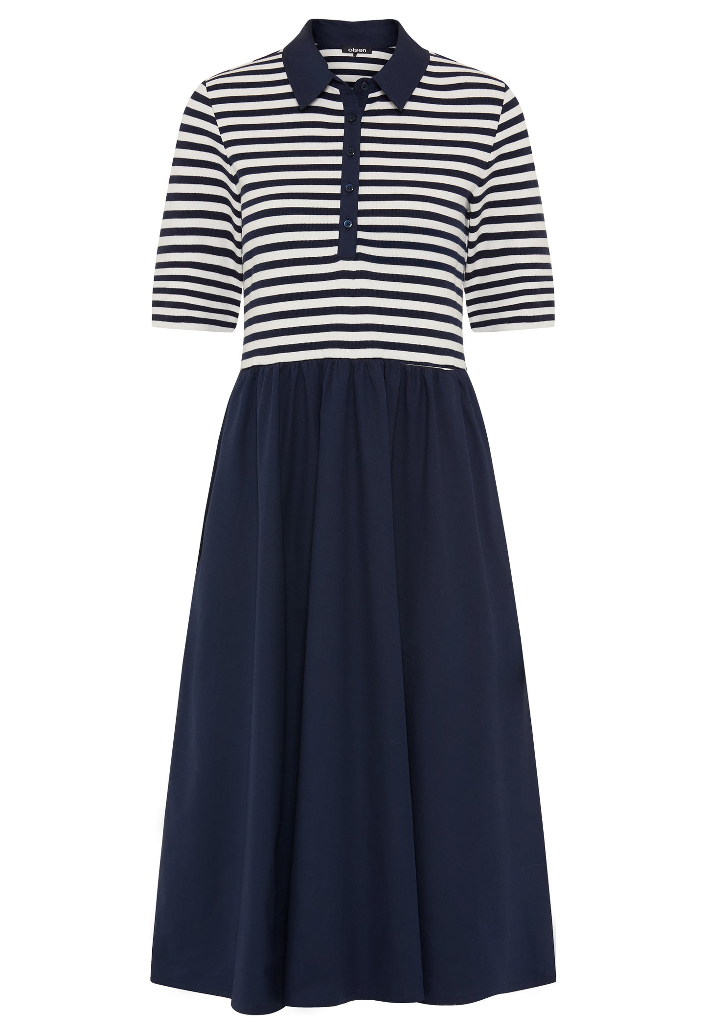 Striped Shirt Midi Dress