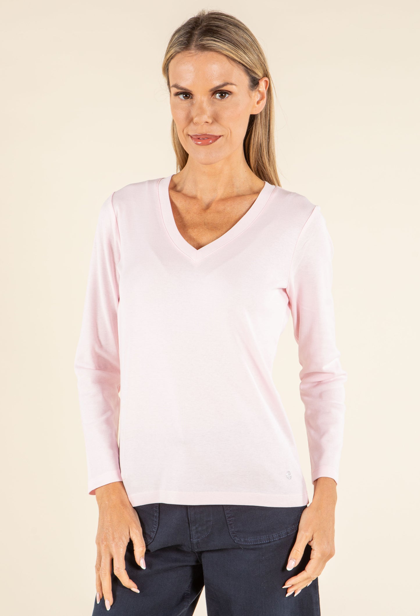 Long Sleeve V-Neck Top