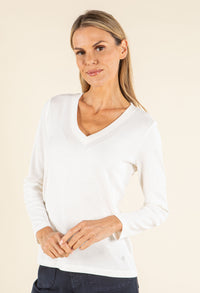 Long Sleeve V-Neck Top