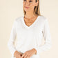 Long Sleeve V-Neck Top