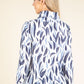 Lux Touch Leaf Print Knit Top