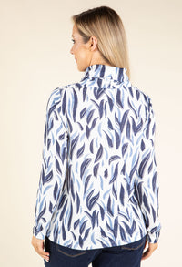 Lux Touch Leaf Print Knit Top