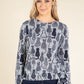Cat Print Knit Top