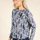 Cat Print Knit Top
