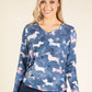 Dachshund Print Knit Top