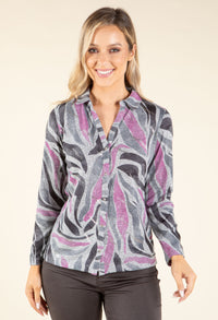 Abstract Design Knit Top