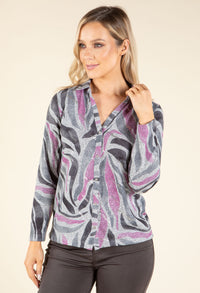 Abstract Design Knit Top