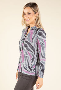 Abstract Design Knit Top