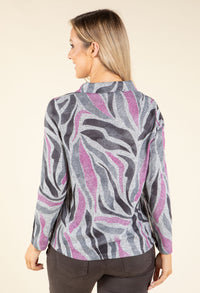 Abstract Design Knit Top