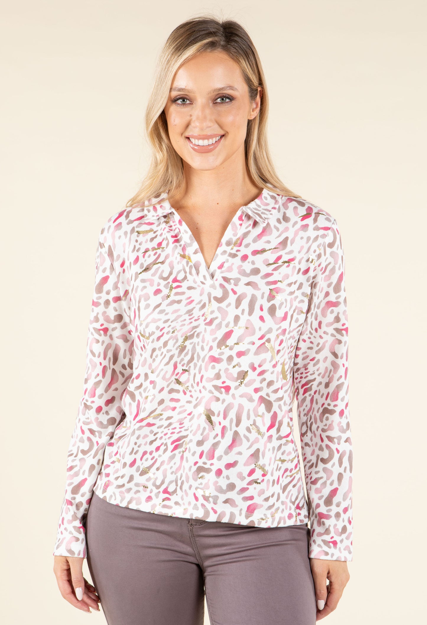 Leopard Print Knit Top