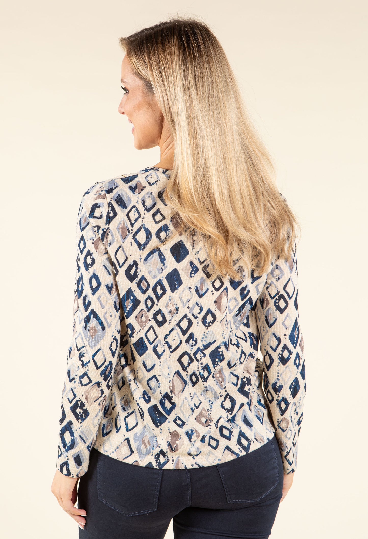 Diamond Print Knit Top