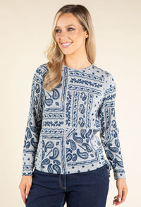 Diamante Paisley Knit Top