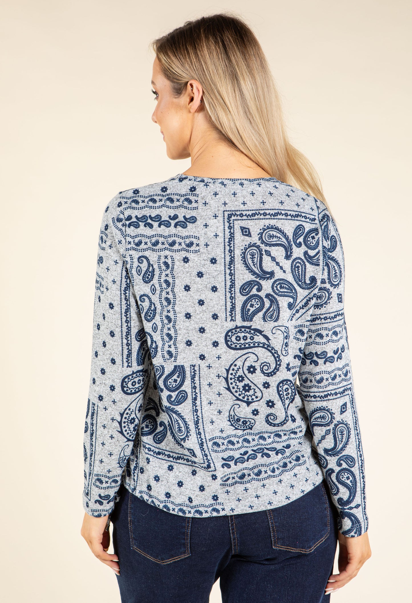 Diamante Paisley Knit Top