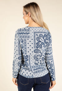 Diamante Paisley Knit Top