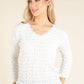 Waffle Textured V-Neck Top