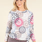 Mosaic Print Knit Top