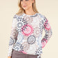 Mosaic Print Knit Top