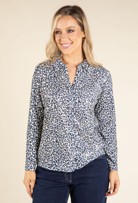 Silver Foil Leopard Blouse