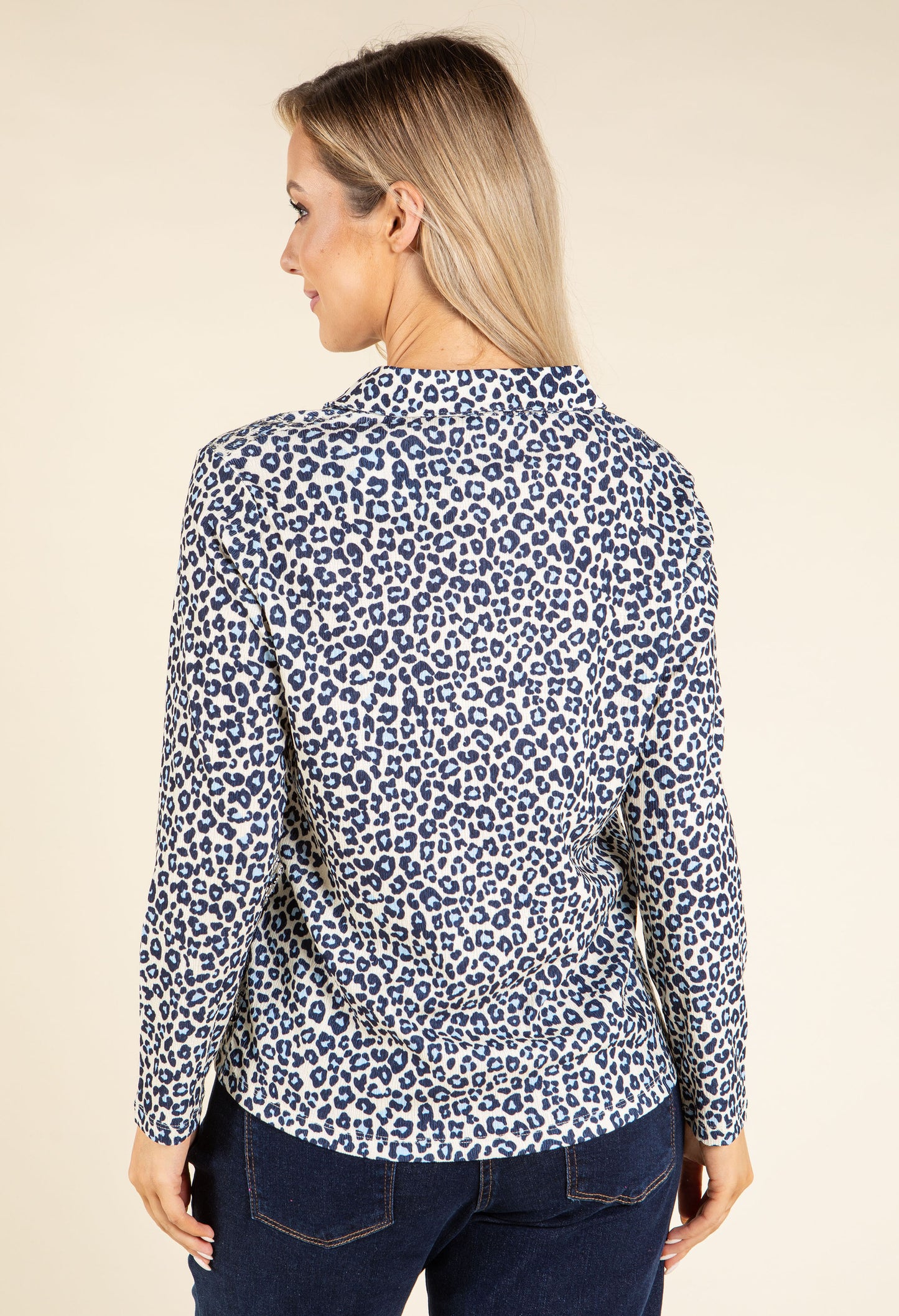 Silver Foil Leopard Blouse