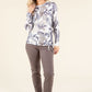 Leaf Print Diamante Knit Top