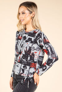 Pop Art Soft Touch Knit Top