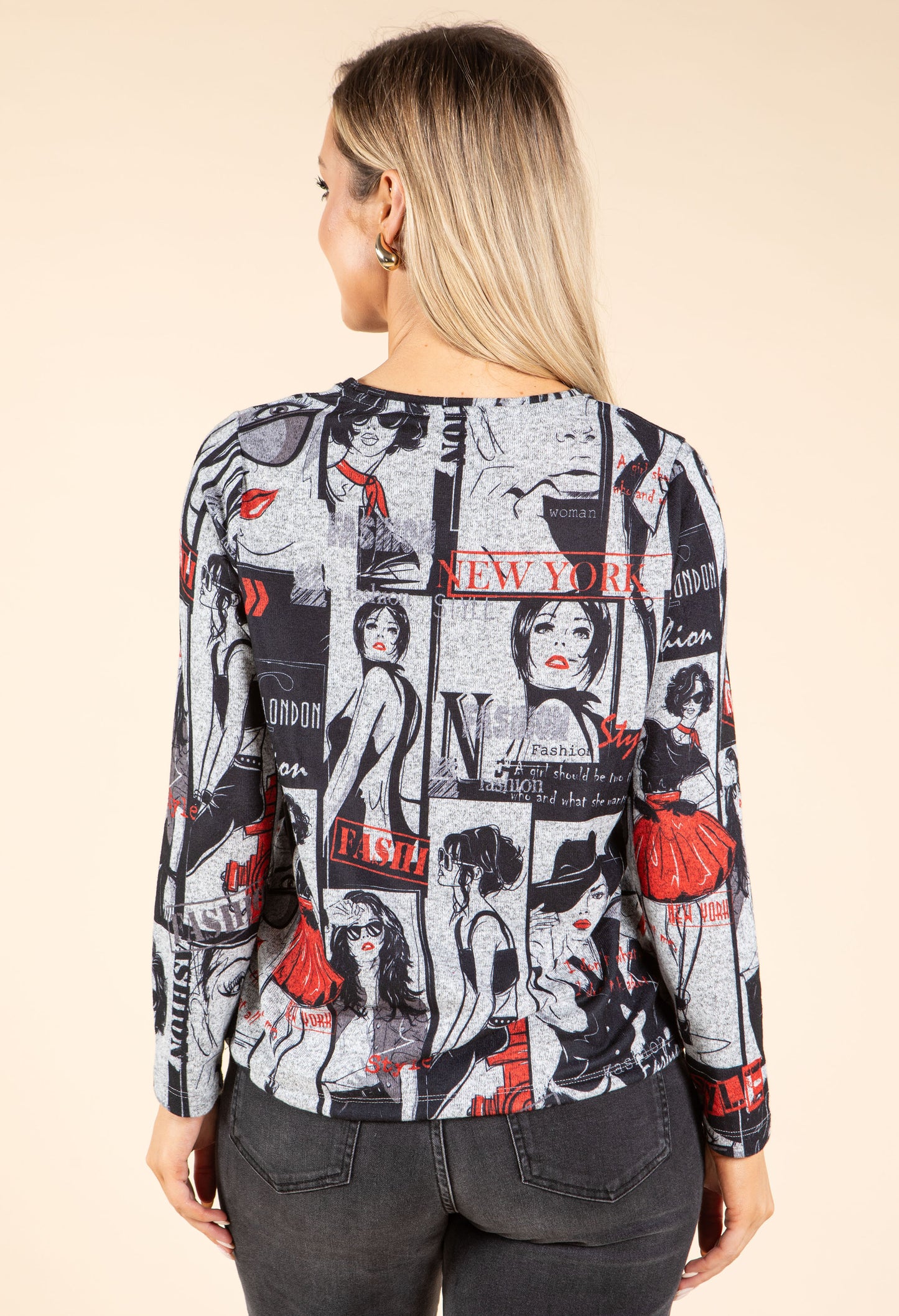 Pop Art Soft Touch Knit Top