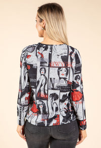 Pop Art Soft Touch Knit Top