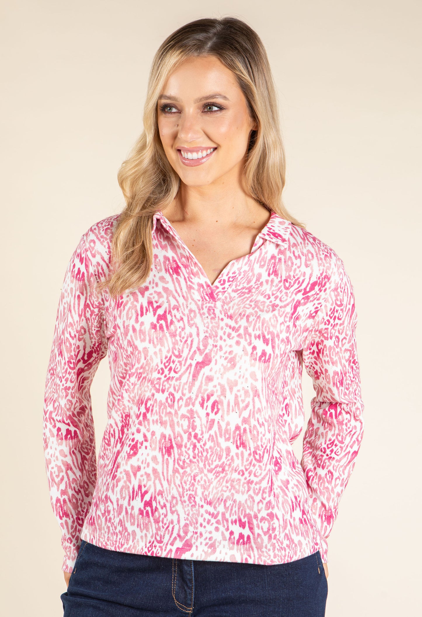 Animal Print Soft Touch Knit Top