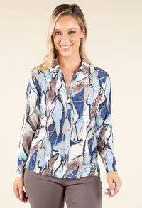 Silver Foil Abstract Blouse