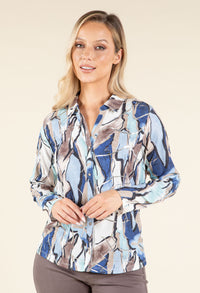 Silver Foil Abstract Blouse