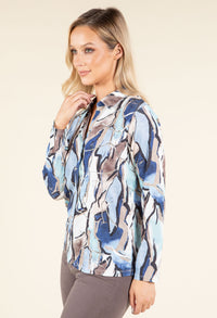 Silver Foil Abstract Blouse