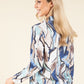 Silver Foil Abstract Blouse