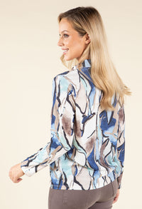 Silver Foil Abstract Blouse