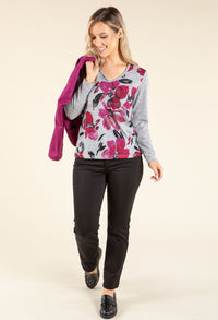 Floral Super Soft Knit Top