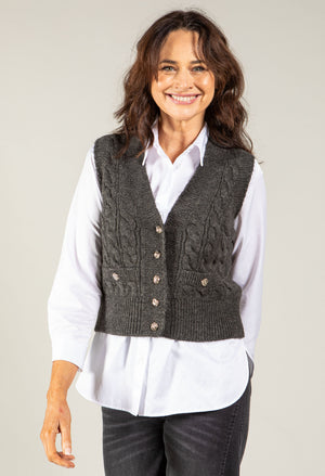 Adare Cable Knit Waistcoat