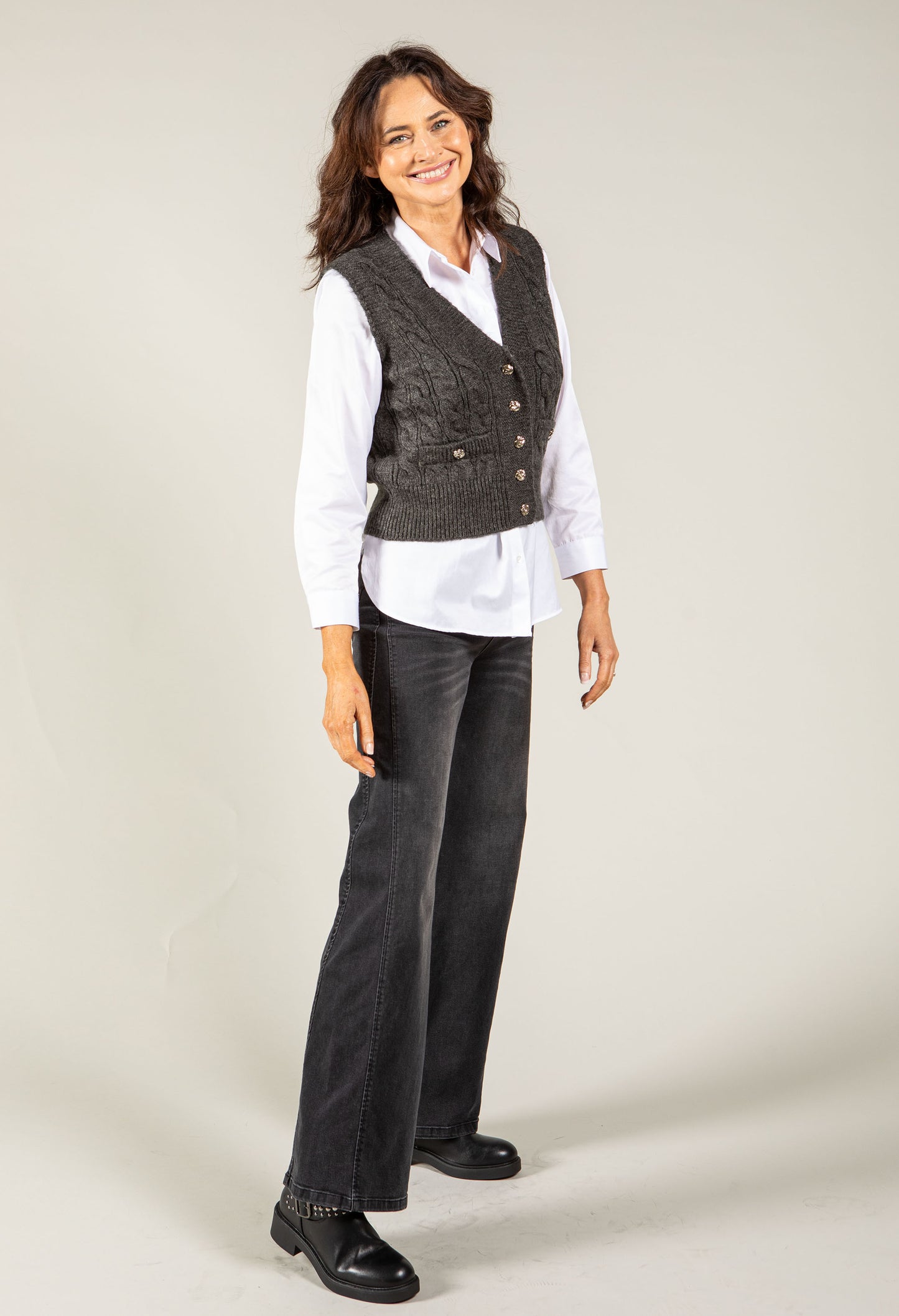 Adare Cable Knit Waistcoat