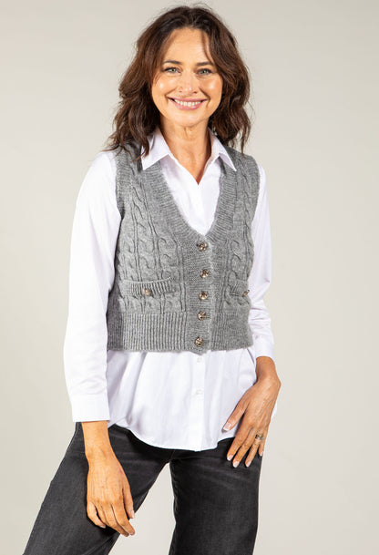 Adare Cable Knit Waistcoat