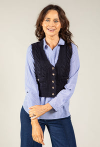 Adare Cable Knit Waistcoat