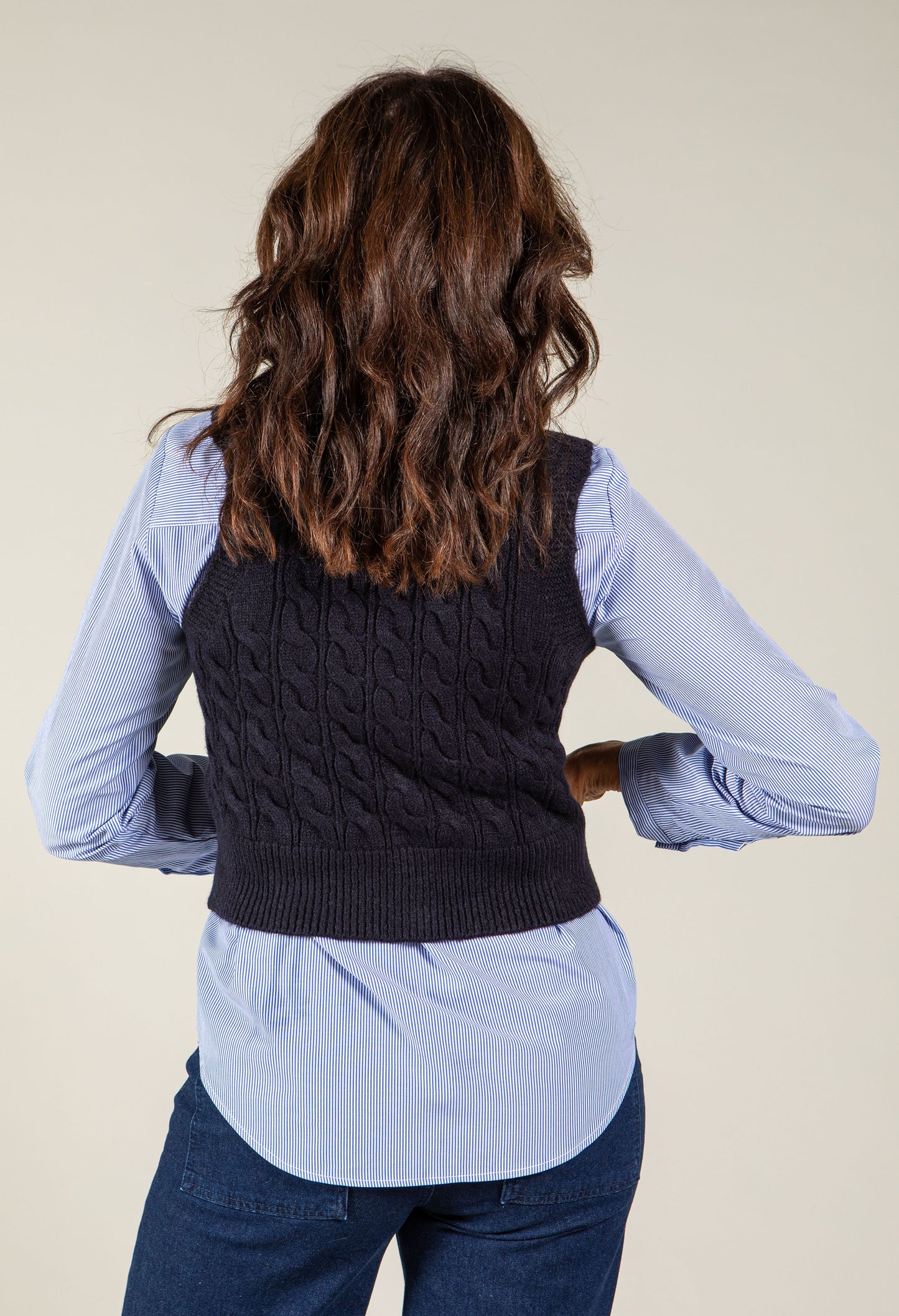 Adare Cable Knit Waistcoat