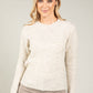 Scalloped Neck Bobble Knit Jumper