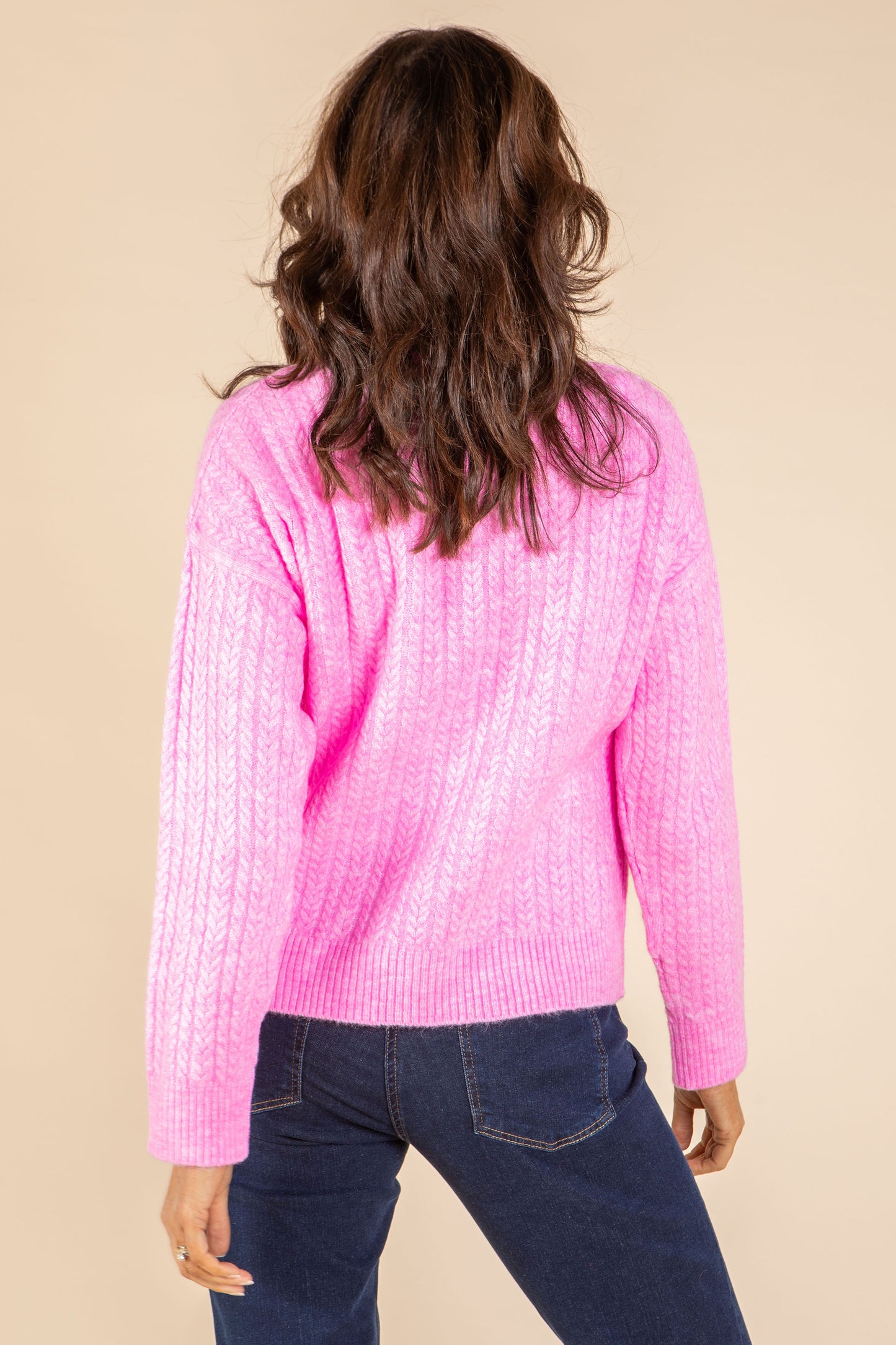 Clifden Quarter-Zip Cable Knit Jumper