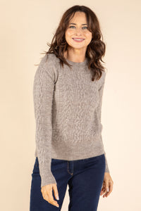 Bobble Detail Cable Knit Jumper