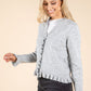 V-Neck Ruffle Detail Faux-Cardi