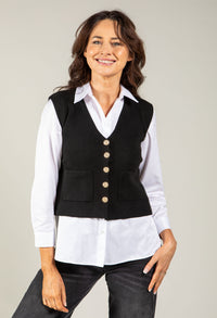 Alba Gold Button Waistcoat