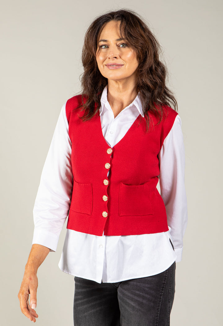 Alba Gold Button Waistcoat