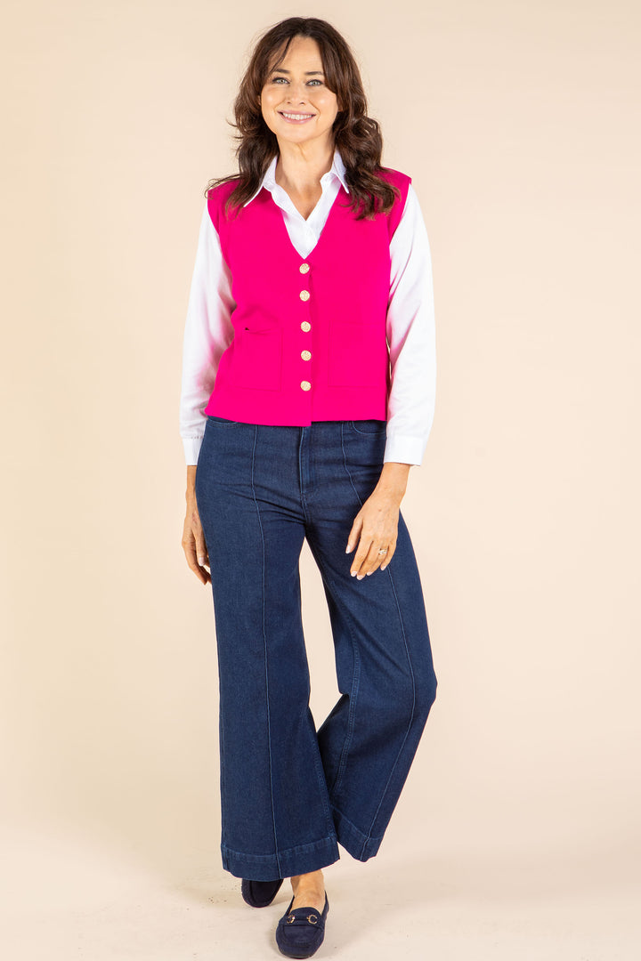 Alba Gold Button Waistcoat