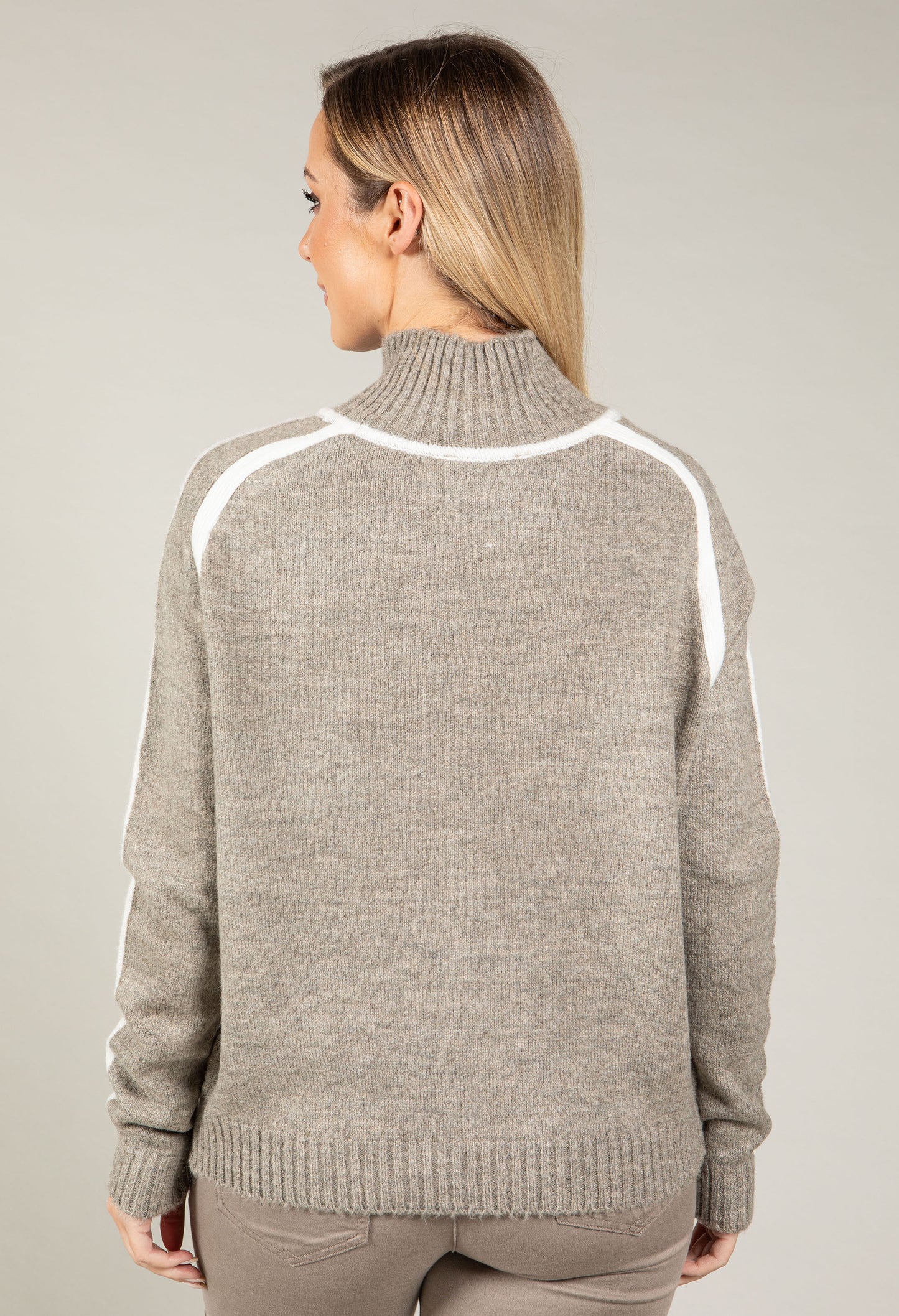 Ami Contrast Knit Jumper