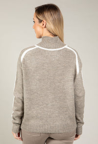 Ami Contrast Knit Jumper