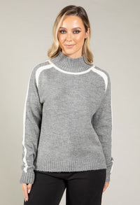 Ami Contrast Knit Jumper